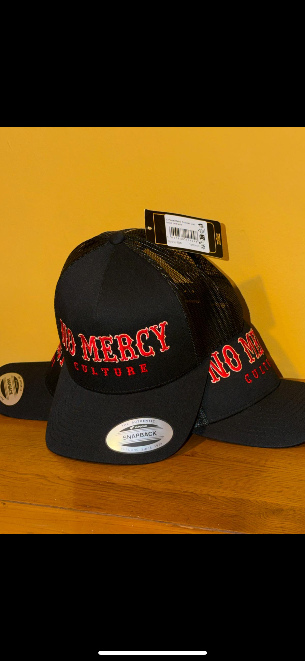NO MERCY culture snap back trucker style hats!