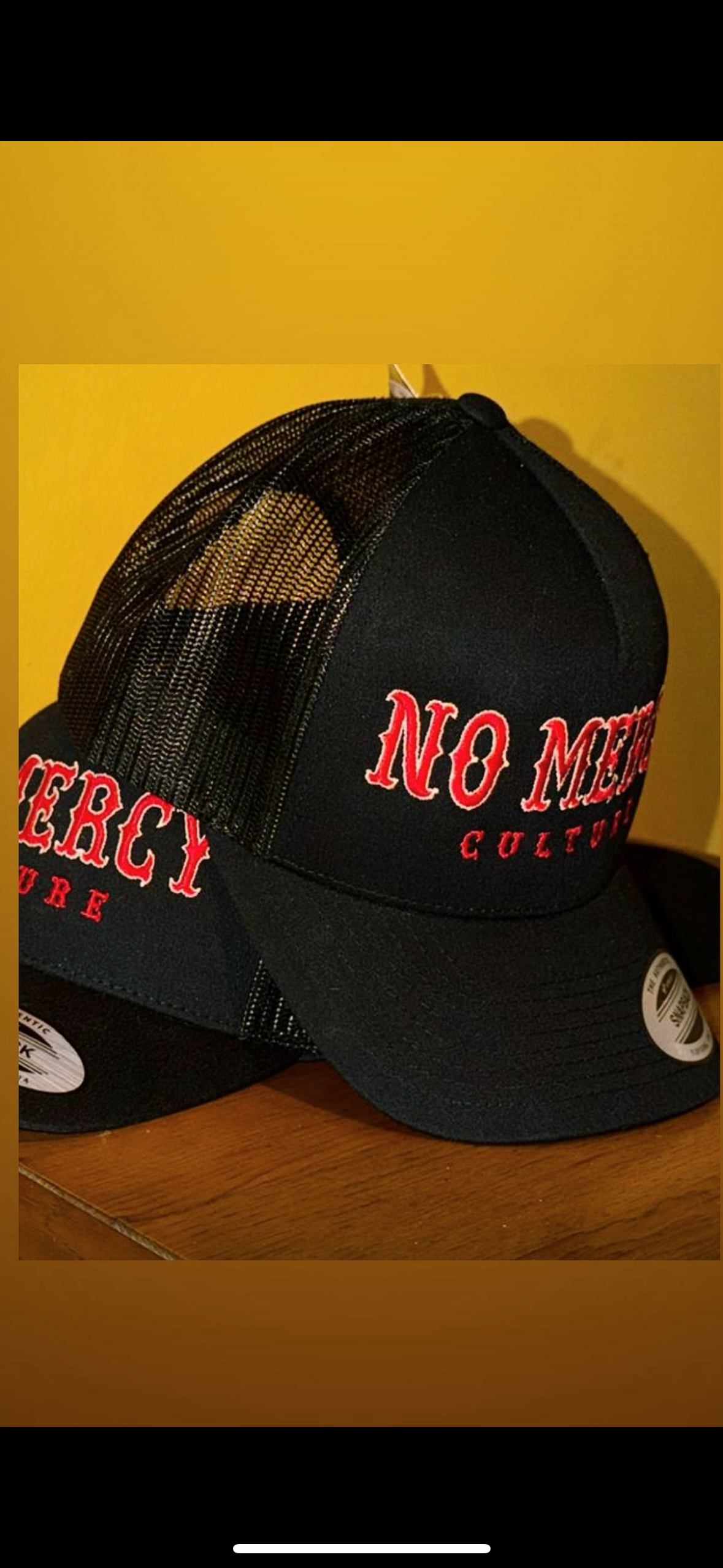 NO MERCY culture snap back trucker style hats!