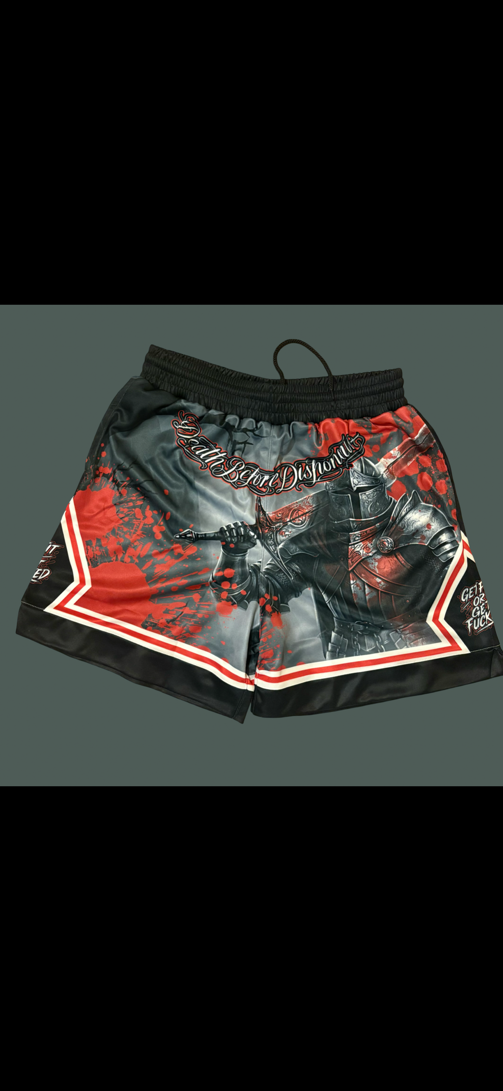 🔥 No Mercy Culture – “Death Before Dishonour” Warrior Gym Shorts - Limited Edition