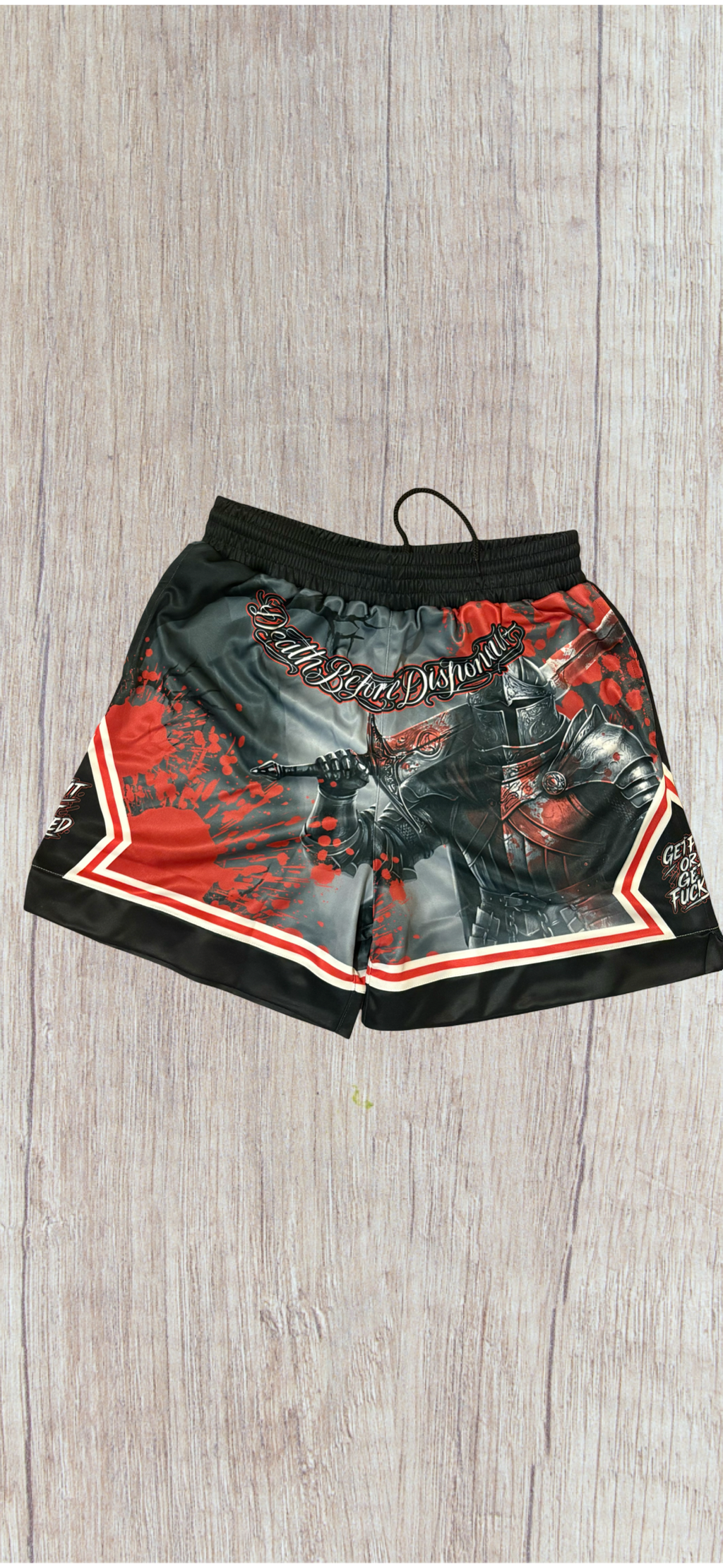 🔥 No Mercy Culture – “Death Before Dishonour” Warrior Gym Shorts - Limited Edition